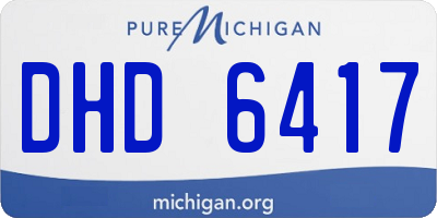 MI license plate DHD6417