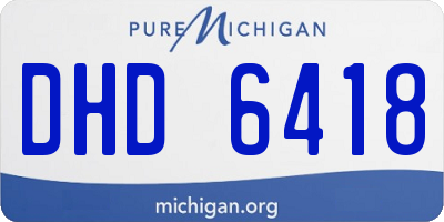 MI license plate DHD6418