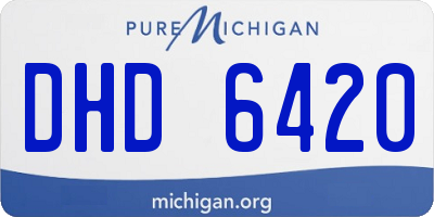 MI license plate DHD6420
