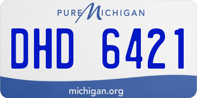 MI license plate DHD6421