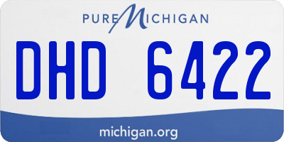 MI license plate DHD6422