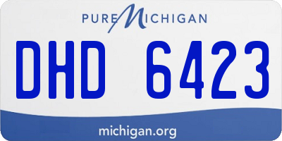 MI license plate DHD6423