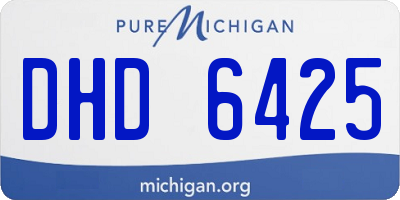 MI license plate DHD6425