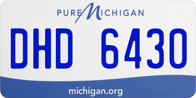 MI license plate DHD6430