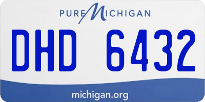 MI license plate DHD6432