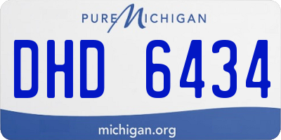 MI license plate DHD6434