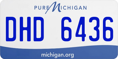 MI license plate DHD6436