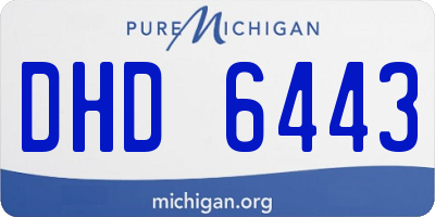 MI license plate DHD6443