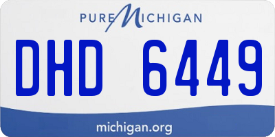 MI license plate DHD6449