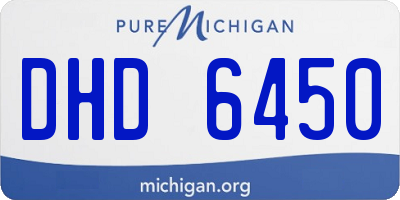 MI license plate DHD6450