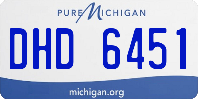 MI license plate DHD6451