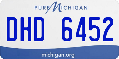 MI license plate DHD6452