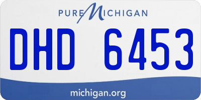 MI license plate DHD6453