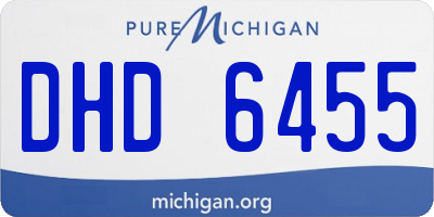MI license plate DHD6455