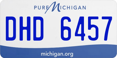 MI license plate DHD6457