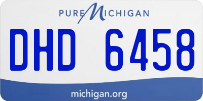 MI license plate DHD6458