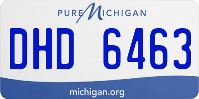 MI license plate DHD6463