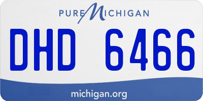 MI license plate DHD6466