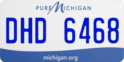 MI license plate DHD6468