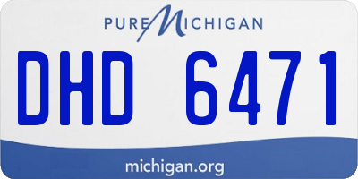 MI license plate DHD6471