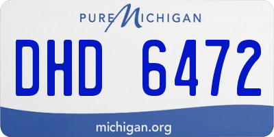 MI license plate DHD6472