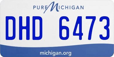 MI license plate DHD6473