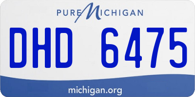 MI license plate DHD6475