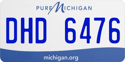 MI license plate DHD6476