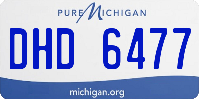 MI license plate DHD6477