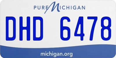MI license plate DHD6478