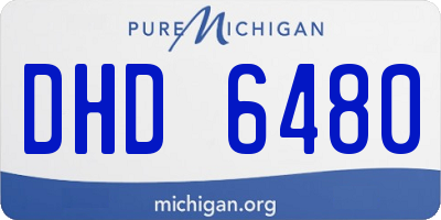 MI license plate DHD6480