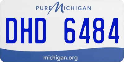 MI license plate DHD6484