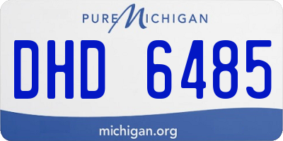 MI license plate DHD6485
