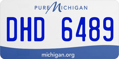 MI license plate DHD6489