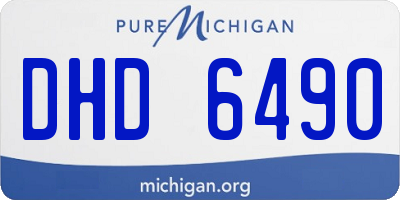 MI license plate DHD6490