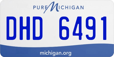 MI license plate DHD6491