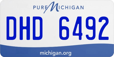 MI license plate DHD6492
