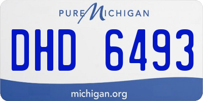 MI license plate DHD6493