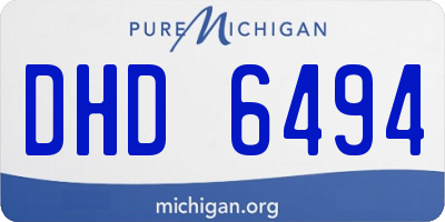 MI license plate DHD6494