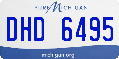 MI license plate DHD6495
