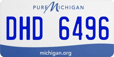 MI license plate DHD6496