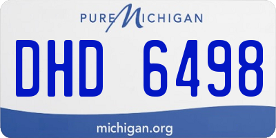 MI license plate DHD6498