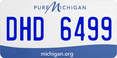 MI license plate DHD6499
