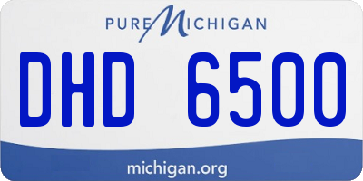 MI license plate DHD6500