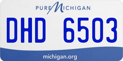 MI license plate DHD6503