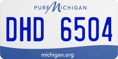 MI license plate DHD6504
