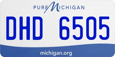 MI license plate DHD6505