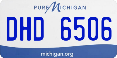 MI license plate DHD6506