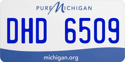 MI license plate DHD6509