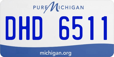 MI license plate DHD6511